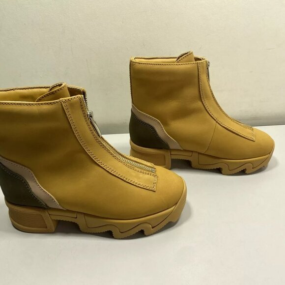 NEW Iri NYC Womens Odele Boots Size 5 Zip-Up Camel Brown Leather Heeled Lined - Picture 7 of 8